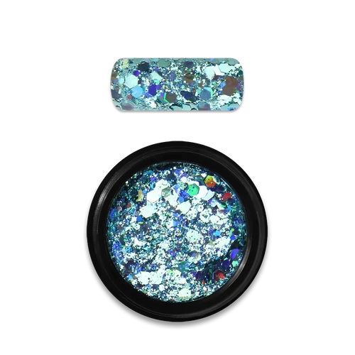 Moyra holo glitter mix No.04 türkiz
